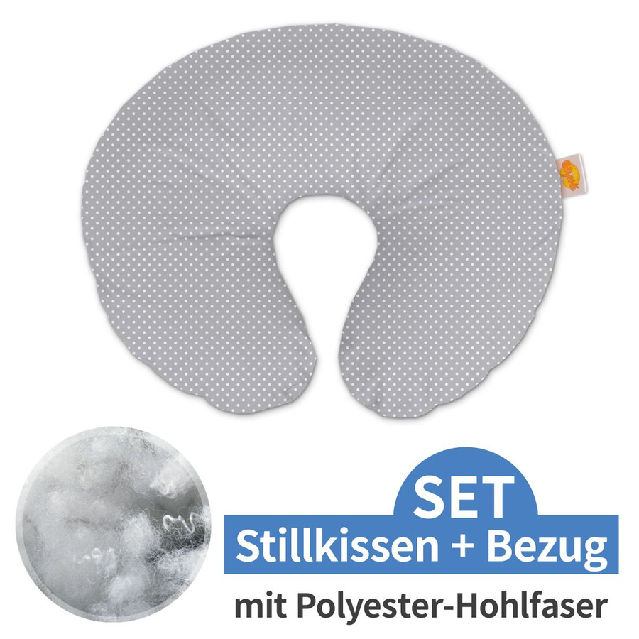 Theraline Stillkissen Das Wynnie in Grau mit Polyesterhohlfaser-Füllung und Bezug - Bild 1