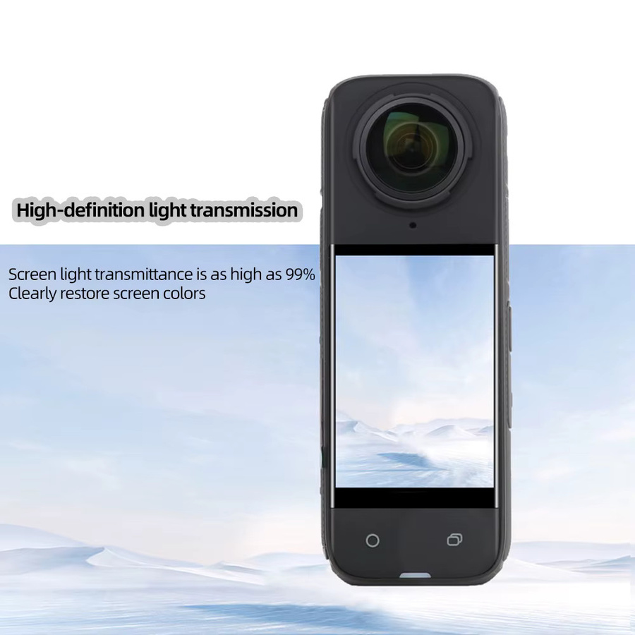 Insta360 X4 Displayschutzfolie aus gehärtetem Glas in Transparent - Bild 2