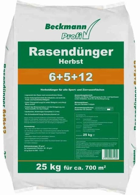 Beckmann&Brehm Rasendünger Herbst NPK 6+5+12, 25 kg - Bild 1