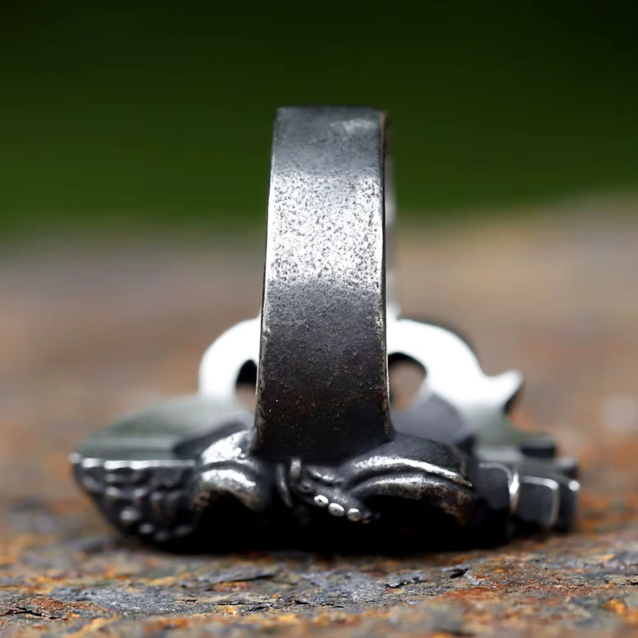 Ring Octopus Schädel, Edelstahl, Silber, Herren - Bild 2