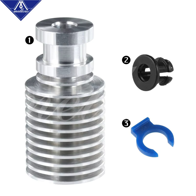 Mellow NF V6 Kühlkörper für Direct und Bowden Extruder, silberfarben, passend für V6 Hotends und 1,75 mm Filament, 3D Drucker Ersatzteile - Bild 2