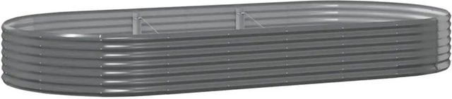 vidaXL Hochbeet aus verzinktem Stahl in Grau, B/T/H: 296 x 140 x 36 cm - Bild 1