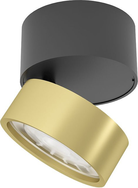LUX-IT Swing 75 Round LED-Deckenstrahler 1-flammig, Schwarz und Gold, warmweißes Licht (2700K) - Bild 1