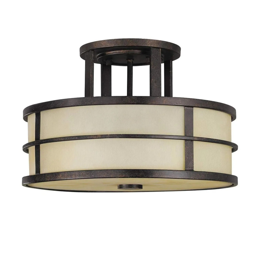 Licht-Erlebnisse Deckenleuchte Rund aus Metall und Glas in Gold/Messing oder Bronze, Durchmesser: 34,3 cm, 3x E27 - Bild 2