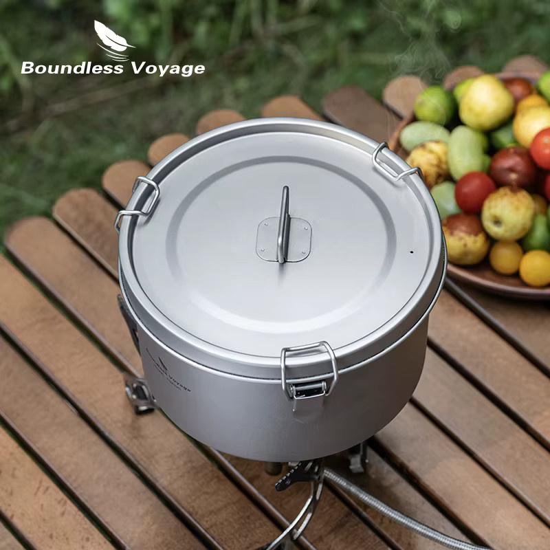 Boundless Voyage Titan-Dinnerbox aus Edelstahl in Silber mit 2 Deckeln und Clip-Verschluss für Picknick, Reisen und Schule - Bild 4