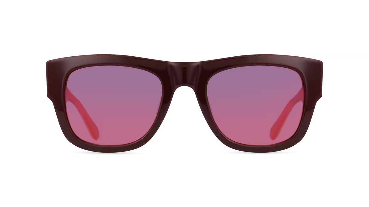 Calvin Klein CKJ22637S Sonnenbrille, Vollrand, Quadratisch, Kunststoff, Unisex, rot - Bild 1