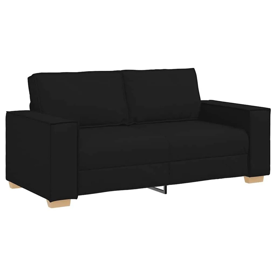vidaXL 2-Sitzer Sofa Schwarz Modern mit Stoffbezug B/T/H: 180 x 78 x 84 cm - Bild 2