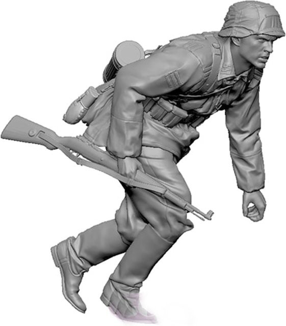 Soldat, Resin-Modellfigur, Militär, 1:35, unmontierter und unbemalter Bausatz - Bild 1