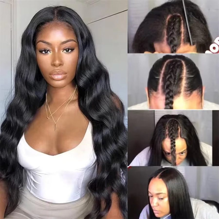 Cheetahbeauty V-Part-Perücke Body Wave, Echthaar, Damen, 28-32 Zoll - Bild 3