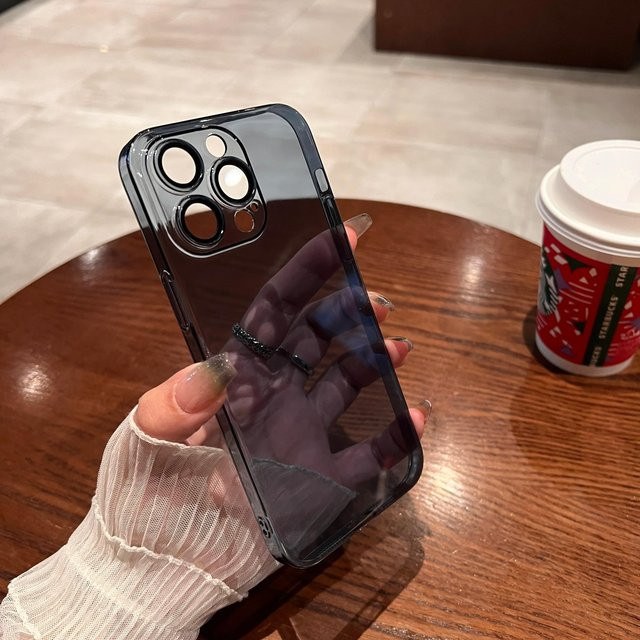 Transparente iPhone Hülle aus hartem PC-Kunststoff mit Kameraschutz für Apple iPhone 15 14 13 12 11 Pro Max und Plus Modelle - Bild 1