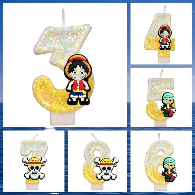 Bandai One Piece Kerzen, Anime Figur, Kuchen Dekoration - Bild 1