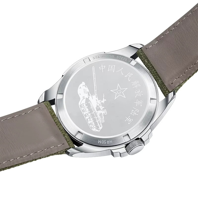 Seagull Armbanduhr, Automatik, Edelstahl, Textil/NATO, Grün, Herren - Bild 4