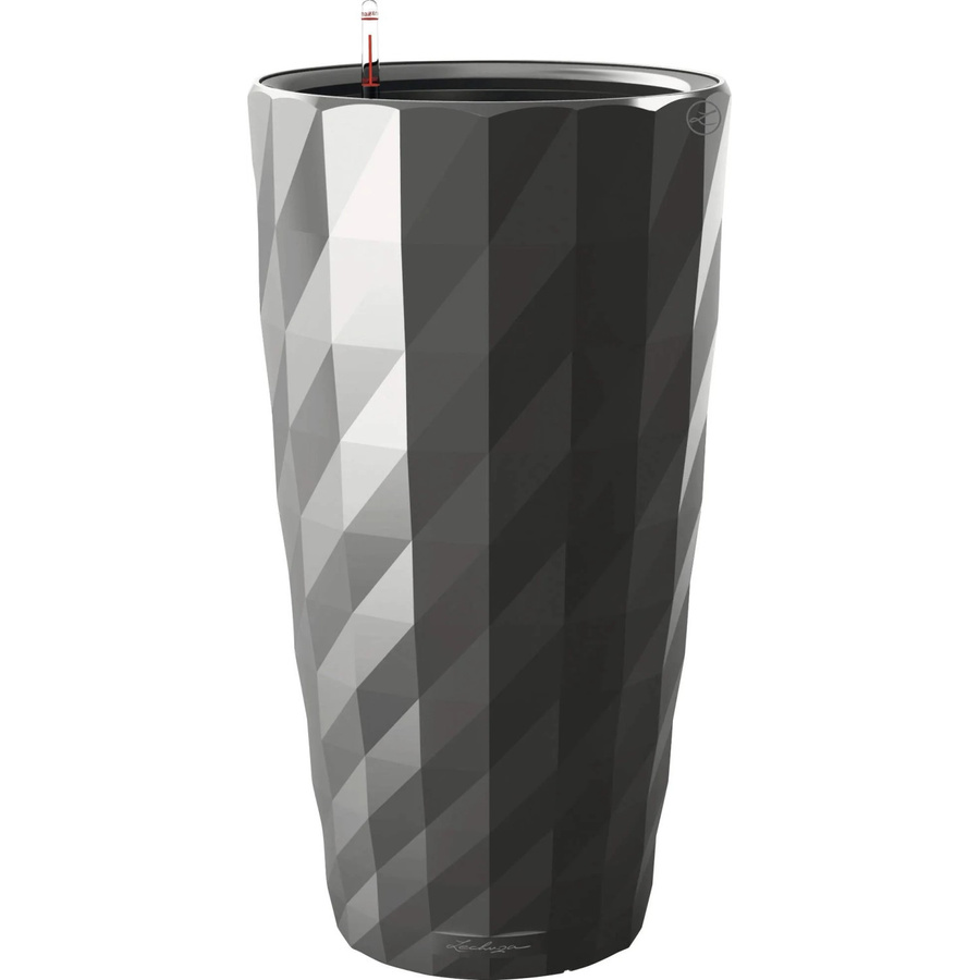 Lechuza Pflanzsäule Diamante Premium Anthrazit Hochglanz mit Bewässerungssystem Durchmesser: 40 cm - Bild 2