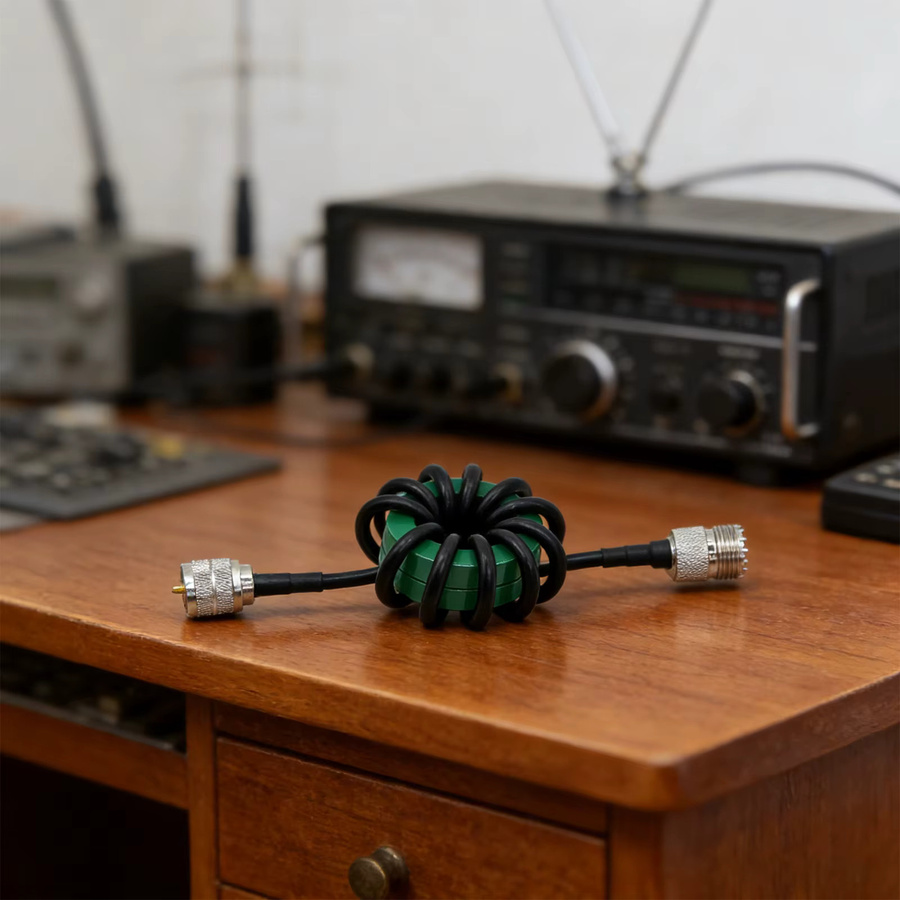 APWIKOGER Kurzwellen-Drosselspule Magnetring 1,8-30 MHz für Hochfrequenz-Radiotests, Schwarz - Bild 4