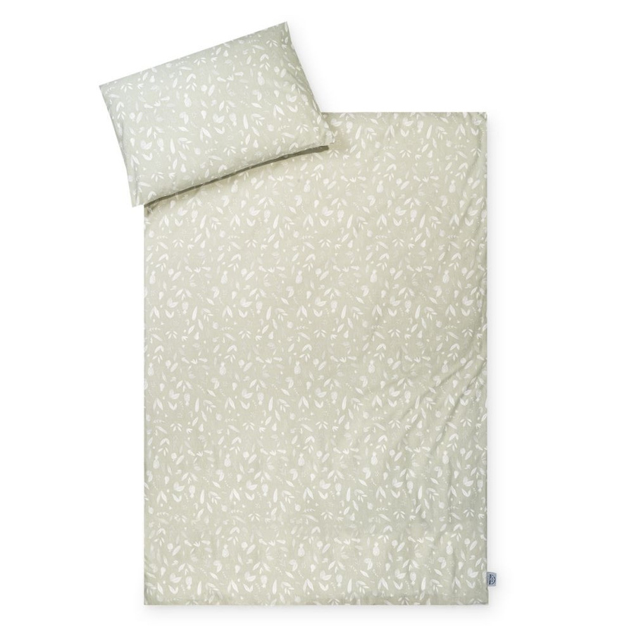 Zöllner Jersey Bettwäsche Tropic in Grün mit floralem Design für Kinder, B/H: 100 x 135 cm - Bild 1