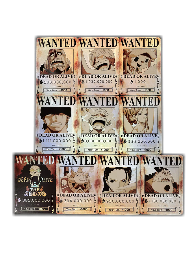 Bandai One Piece Straw Hat Crew Wanted Poster DON Karte, Sammelkarte, Englisch - Bild 2