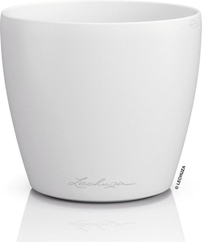 Lechuza Blumentopf Classico Color Deco 12 in Weiß mit Durchmesser 13 cm aus Kunststoff - Bild 1