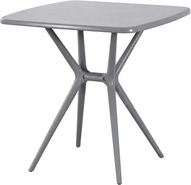 DELUKE Gartentisch SVEN Eckig aus Kunststoff in Grau, B/T/H: 72 x 72 x 76 cm - Bild 1