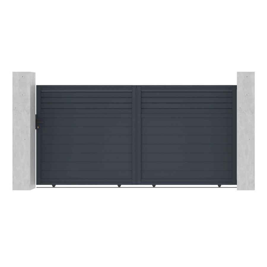 Casanoov Elektrisches Schiebetor Carpatia aus Aluminium in Anthrazit mit Schiebetorantrieb Ranger C300, Breite: 350 cm, Höhe: 180 cm - Bild 2