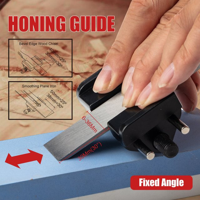 EZARC Honen-Winkelführungsschärfer für Holzmeißel 1/4-2 Zoll und Hobelmesser 1-3/8-3-1/8 Zoll Universelle verstellbare Schärfführungsvorrichtung - Bild 1