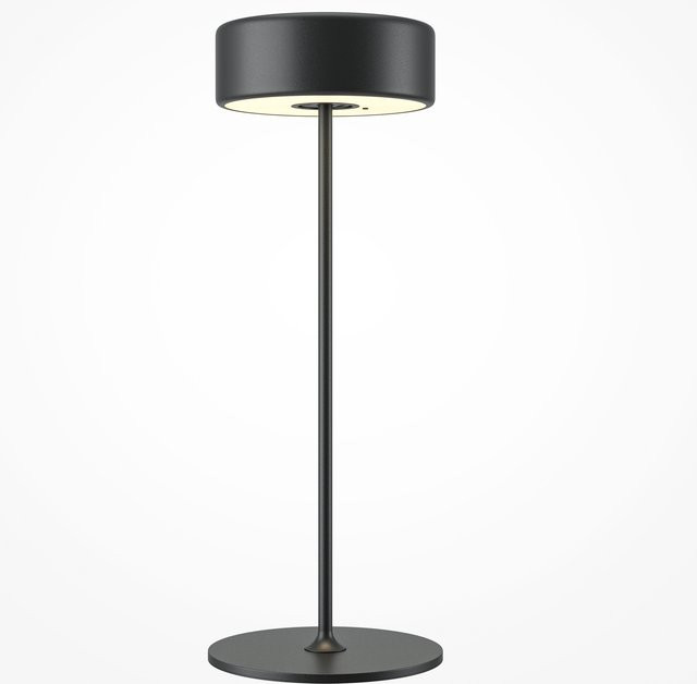 Tischleuchte AI COLLABORATION in Schwarz mit dimmbarer LED und Akku aus Aluminium und Glas - Bild 1