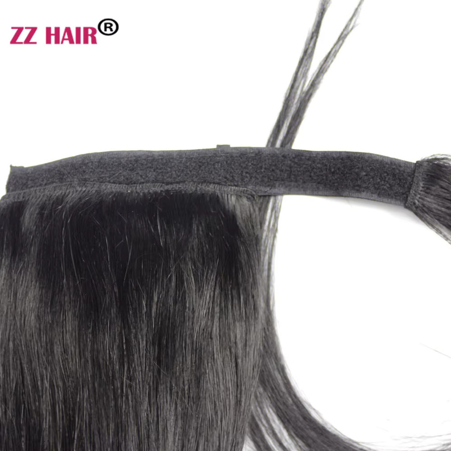 ZZHAIR Echthaarverlängerungen Clip-in, 140 g, 40,6–66 cm, glatt - Bild 2