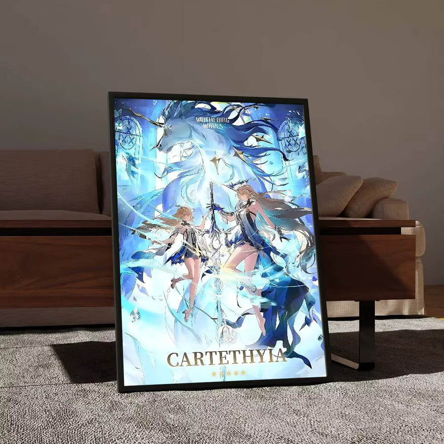 Wuthering Waves Videospiel Wandaufkleber aus wasserfestem Papier in Mehrfarbig, Abstraktes Kunstplakat zur Dekoration - Bild 5