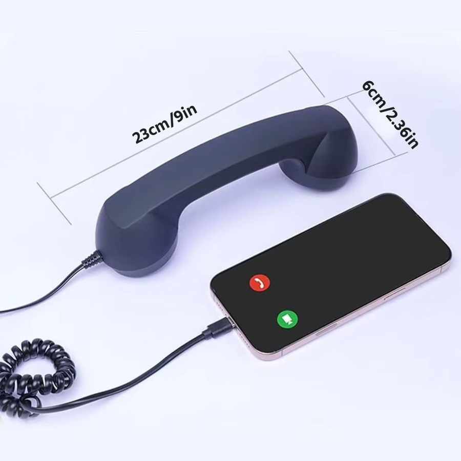DITIPOO Mikrofon-Telefonhörer mit USB-C-Anschluss in Rot - Bild 5