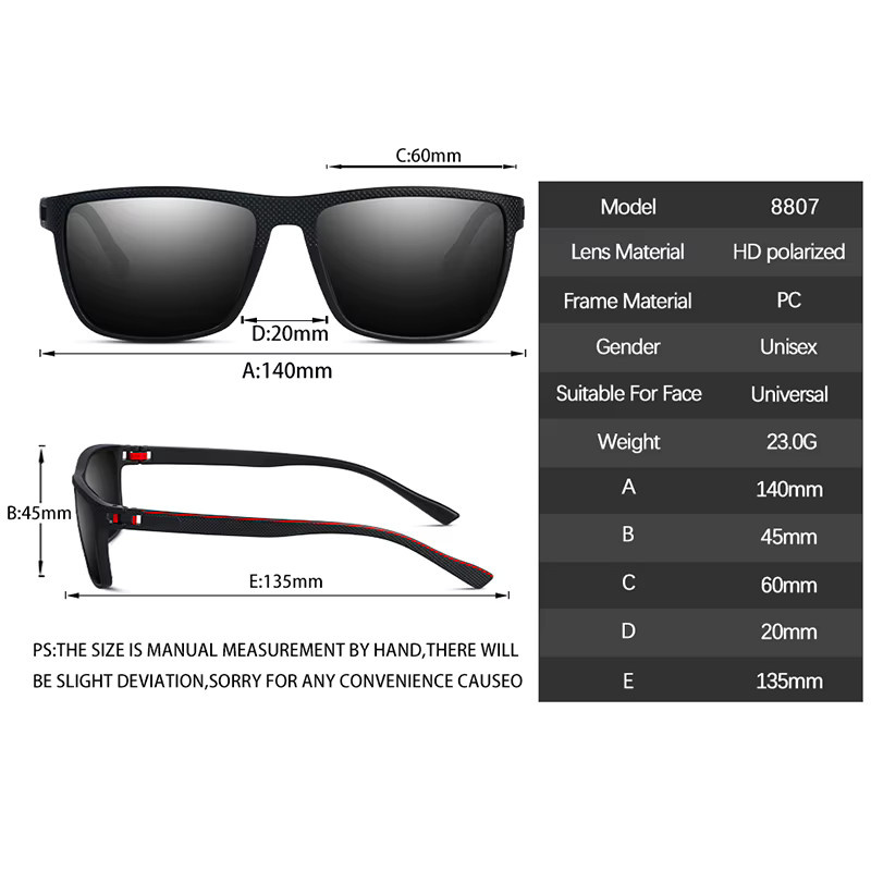 Ravenisa Sonnenbrille, quadratisch, Vollrand, Kunststoff, schwarz, Unisex - Bild 4