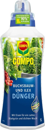 Compo Flüssigdünger für Buchsbaum und Ilex mit 8+3+4 NPK-Verhältnis, 1 Liter