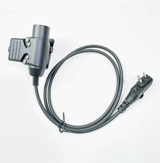 KEEPTOP U94 Taktik-Headset für die Luftfahrt mit PTT-Getriebeknopfschalter in Schwarz für Hytera Walkie Talkies - Bild 1