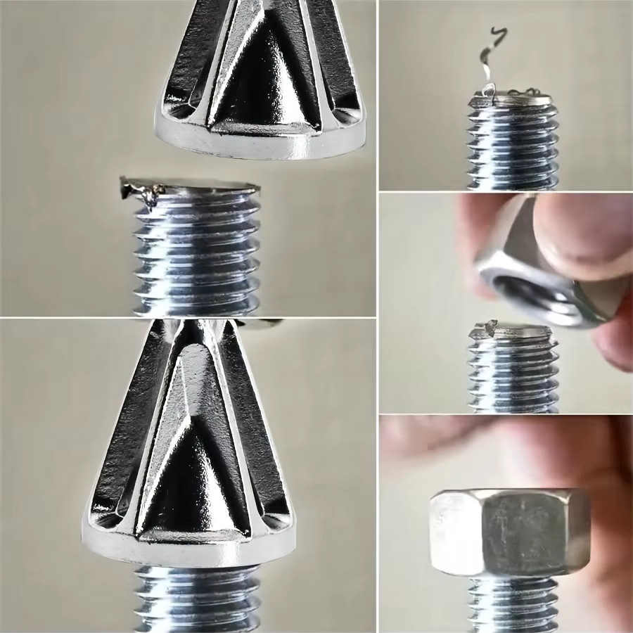 Einteiliges Anfaswerkzeug in Silber zum Entgraten von Metall und für Schleifwinkel-Trimmungen - Bild 6