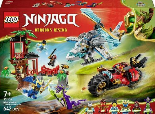 LEGO Ninjago Showdown am Baumhaus mit dem Ninja-Bike Konstruktionsspielzeug - Bild 1