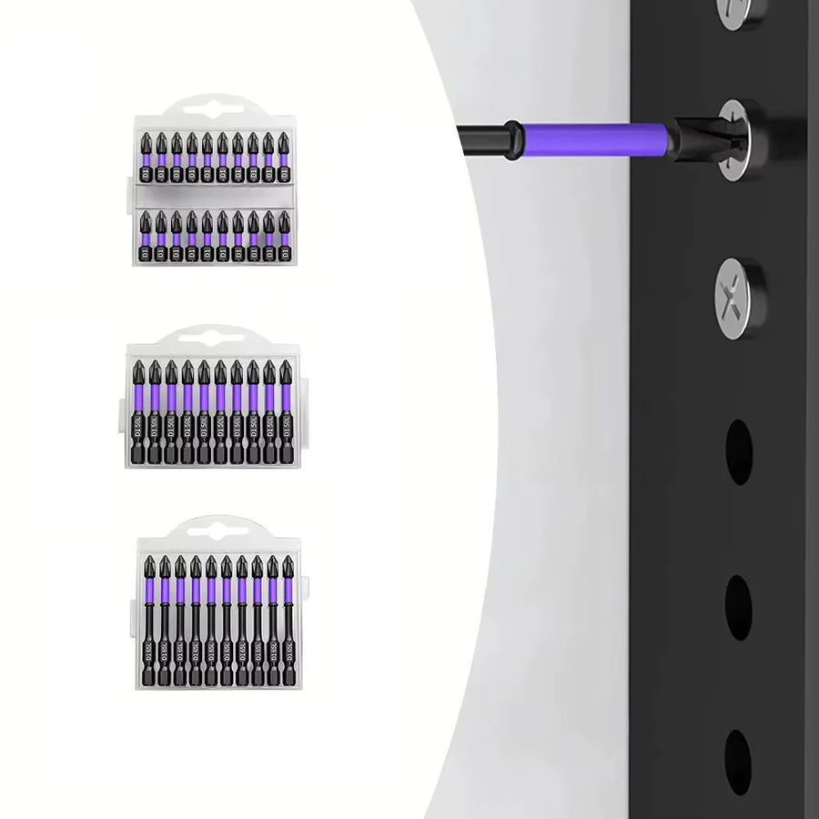 Magnetisches PH2 Kreuzschraubendreher-Set aus legiertem Stahl für Schlagbohrer, 20 Stück - Bild 3