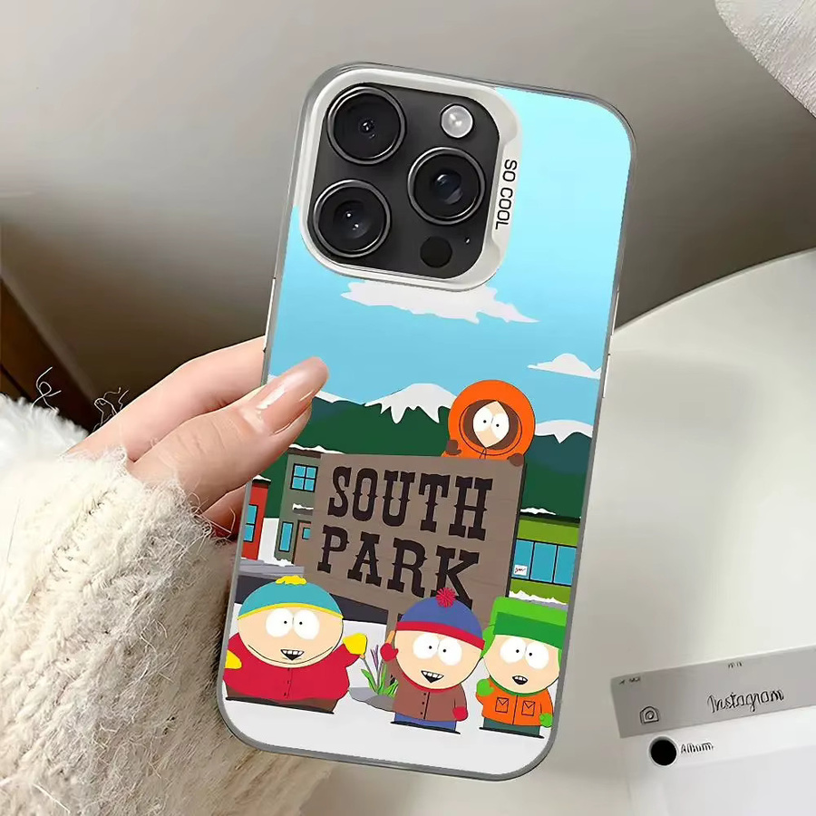 Potdemiel Handyhülle mit South Park Hauptfiguren Gruppen-Print in Multicolour für iPhone 17 16 15 14 13 12 11 Pro Max Plus Mini aus Acryl-Silikon - Bild 4