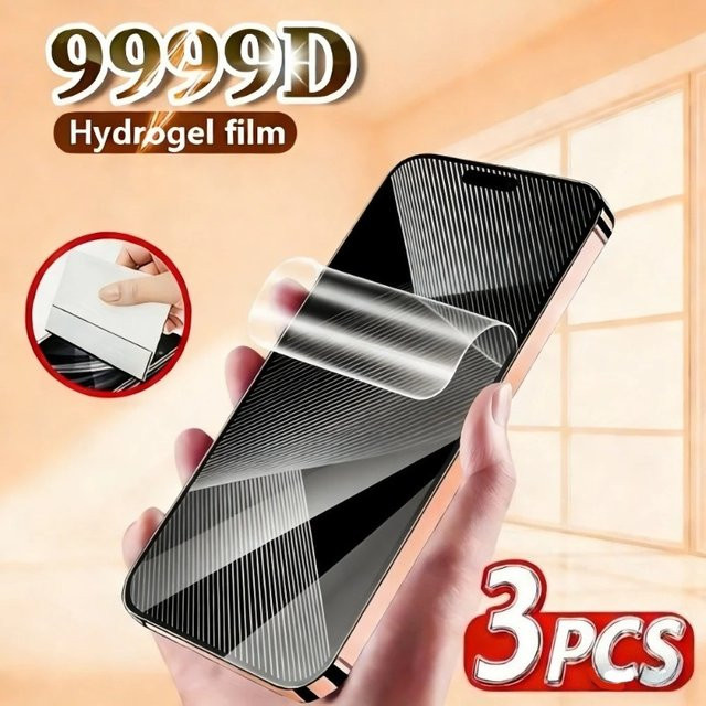 ZMZE 3er-Pack Ultra-Klare Hydrogel-Displayschutzfolie für iPhone 17 16 15 14 13 12 11 Pro Max Plus XR XS Transparent - Bild 1
