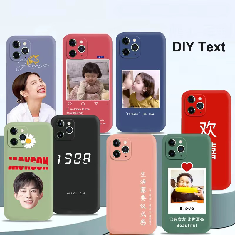 LICOERS Personalisierte DIY Foto-Flüssigsilikonhülle mit Flanellfutter und matter Oberfläche für iPhone 17 16 15 14 13 12 Pro Max Mini 11 XS XR X 7 8 Plus in Weiß - Bild 2