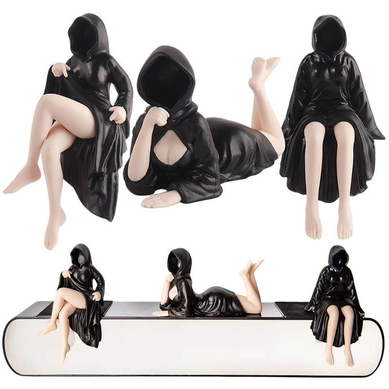 Fashnics Gotische Frauenfigur in Schwarzer Robe als Künstlerische Dekoration, Höhe: 12,0 cm - Bild 3