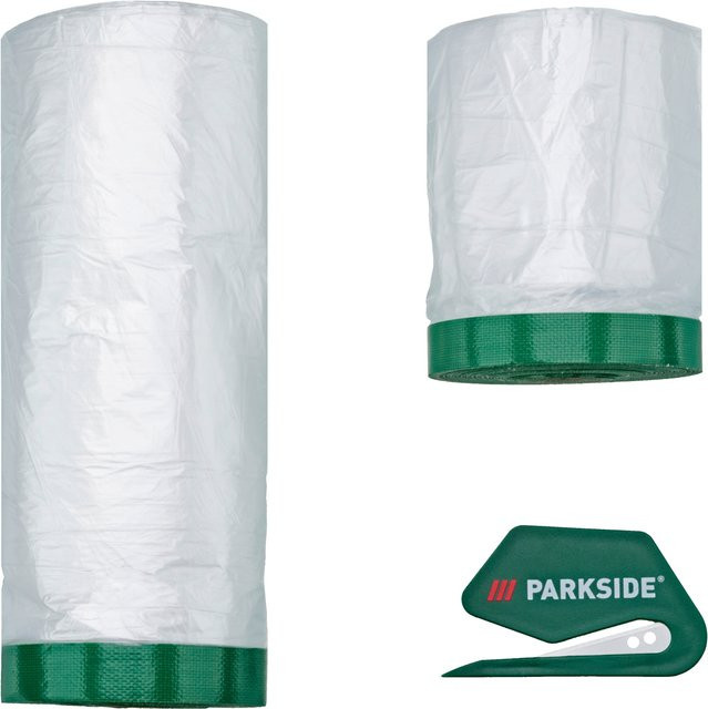 Parkside Abdeckfolien-Set, 3-teilig, transparent mit Klebeband - Bild 1