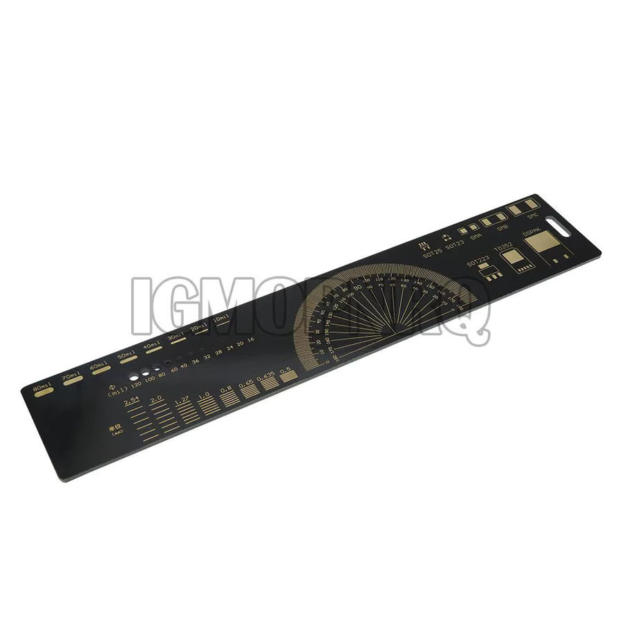 PCB Lineal für Elektronik-Ingenieure, Schwarz, Breite: 15 cm - Bild 2
