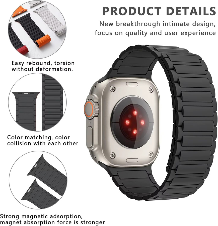 HUBANDE Uhrenarmband Silikon, Magnetisch - Bild 3