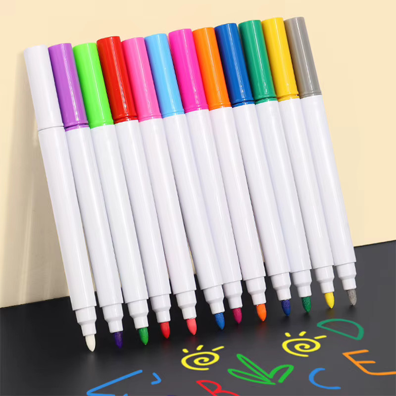 12-teiliges Smooth Flow LED-Board-Stift-Set mit löschbaren Flüssigkeitsstiften in Multicolour für Acryl zum Skizzieren und Kritzeln - Bild 2