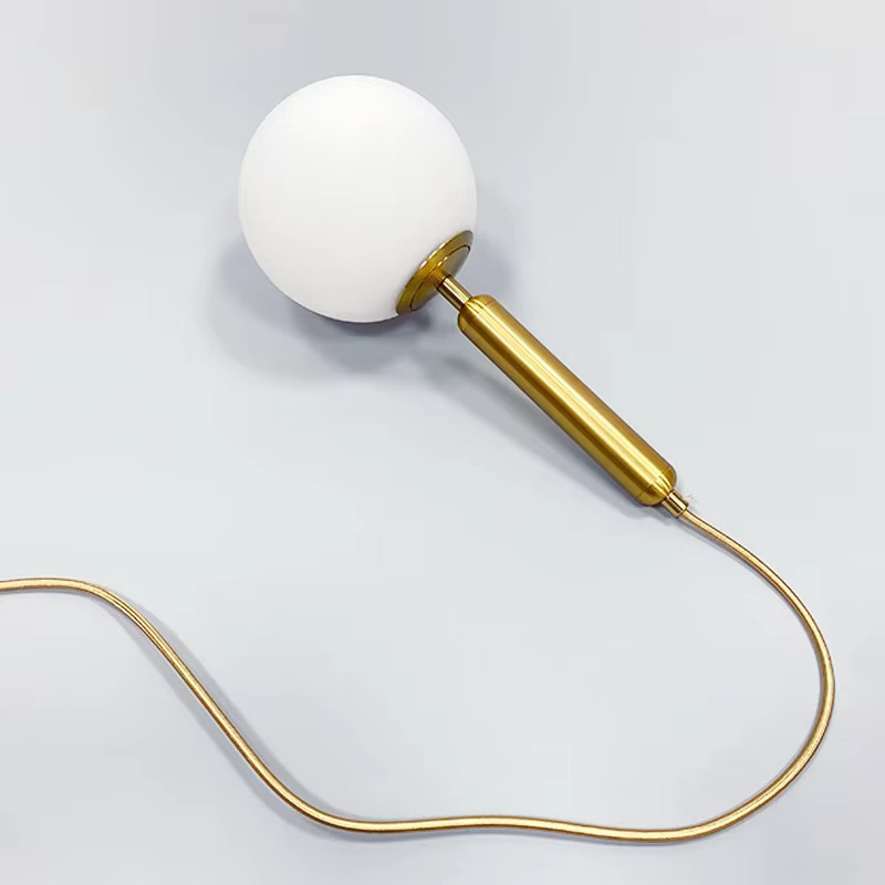 JIANKEXING Pendelleuchte im modernen Design mit weißem Glaskugel-Schirm für Schlafzimmer und Esszimmer - Bild 3