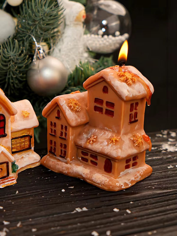 DIY Weihnachtskerzenständer in 3D-Optik aus Kunststoff, beige, kreative Kerzenform für dein Weihnachts-Herzstück - Bild 5