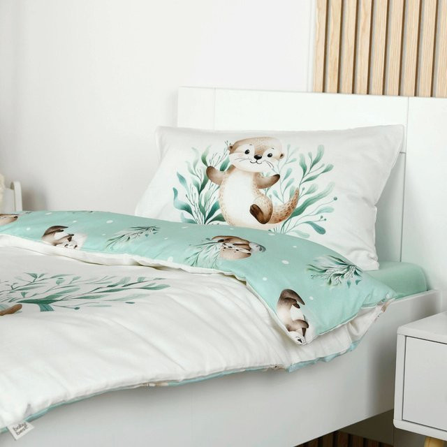 Baby Best Renforcé Wende-Bettwäsche aus Baumwolle für Babys, 2-tlg. Set in Weiß, Bettdeckenbezug B: 135 cm, H: 100 cm und Kopfkissenbezug B: 60 cm, H: 40 cm - Bild 1