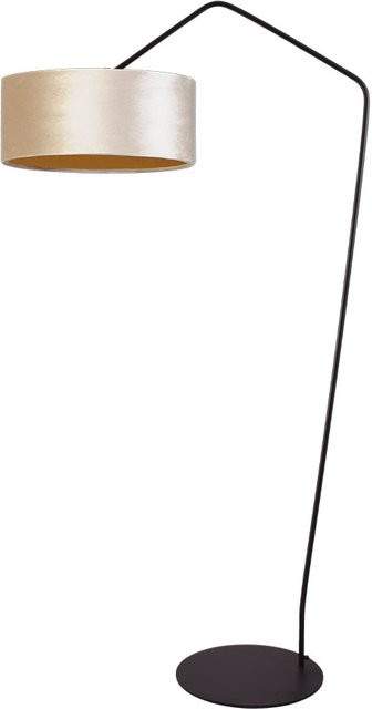 Masterlight Arch XL 191 Stehleuchte in Schwarz matt mit Samt-Schirm in Sand beige - Bild 1