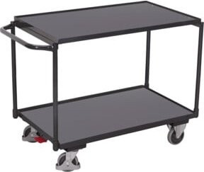 Cordes Tischwagen mit 2 Ladeflächen aus Stahl in Anthrazit RAL 7016 - Bild 1