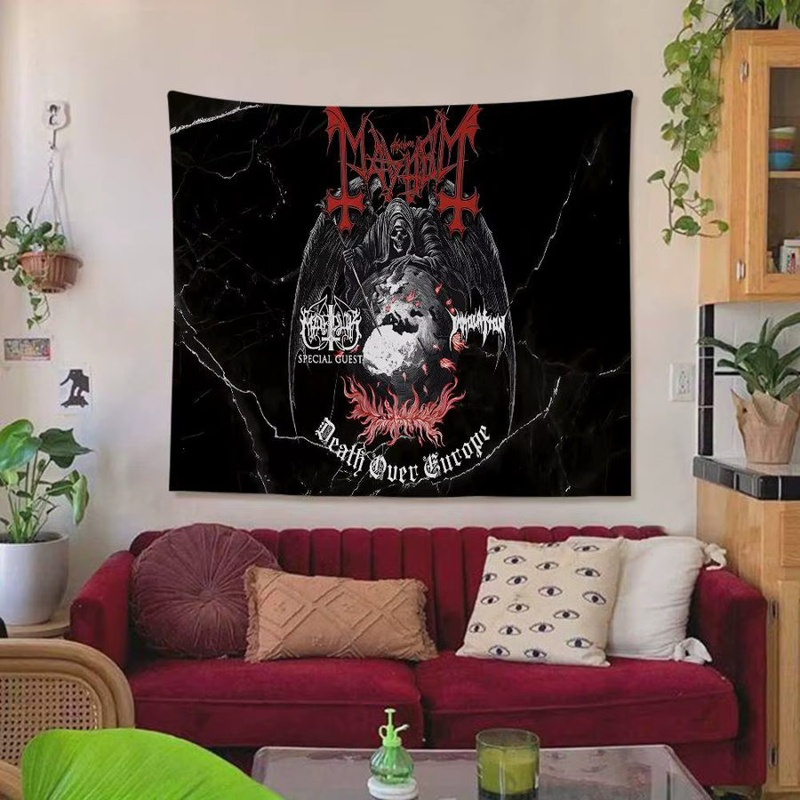 Potdemiel Wandbehang Mayhem Death Rock Band Design in Schwarz - Bild 4