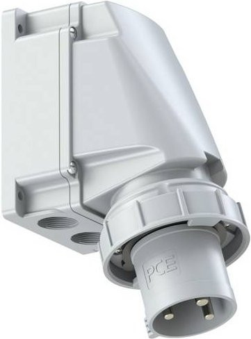 PC Electric Power Twist 533-1 CEE Wandstecker 63A 3polig IP67 grau - Bild 1