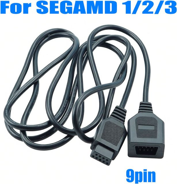 Sega Controller-Verlängerungskabel für MD 1/2/3 Generationen 16-Bit 9-Pin 9P in Rot-Weiß-Schwarz - Bild 1